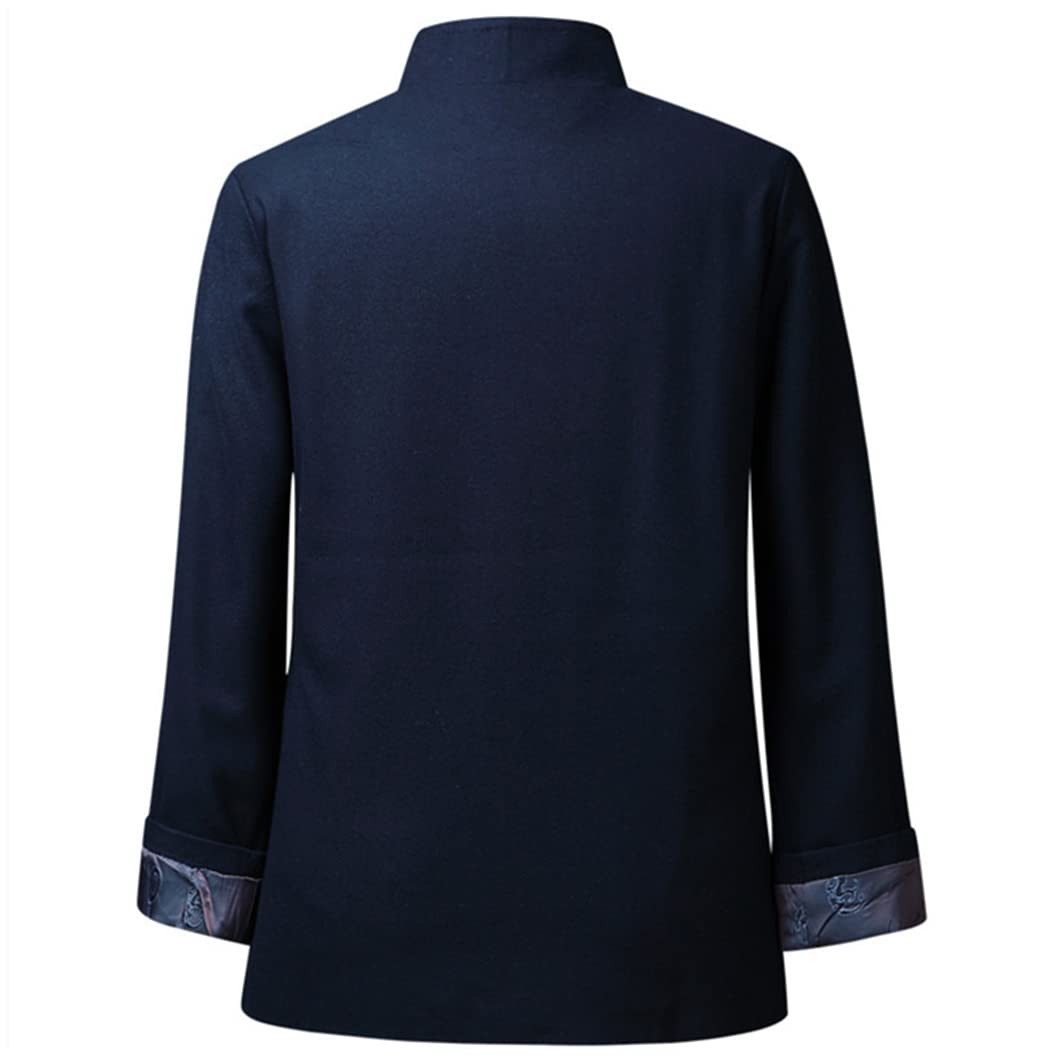 Abito Tang Kung Fu Giacca Abito per Uomo Abbigliamento Tradizionale Cinese Hanfu Cappotto Tai Chi Uniformi Marziali Uniforme purple-4XL
