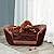 PawHut Dog Sofa Chair with Legs, Pet Couch with Soft Cushion for Small Dogs Cats, Brown, 78 x 57 x 35.5 cm