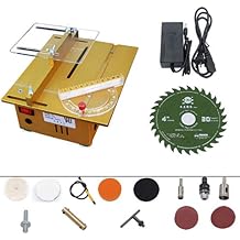Mini Table Saw 7200RPM High Precision Model Saw DIY Woodworking Lathe Bench Saw Multifunction Electric Polisher Grinder Cutting Machine Set Craft Power Tools