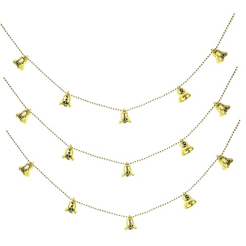 Cabilock Plastic Christmas Bells String Christmas Jingle Bells for Decor Hanging