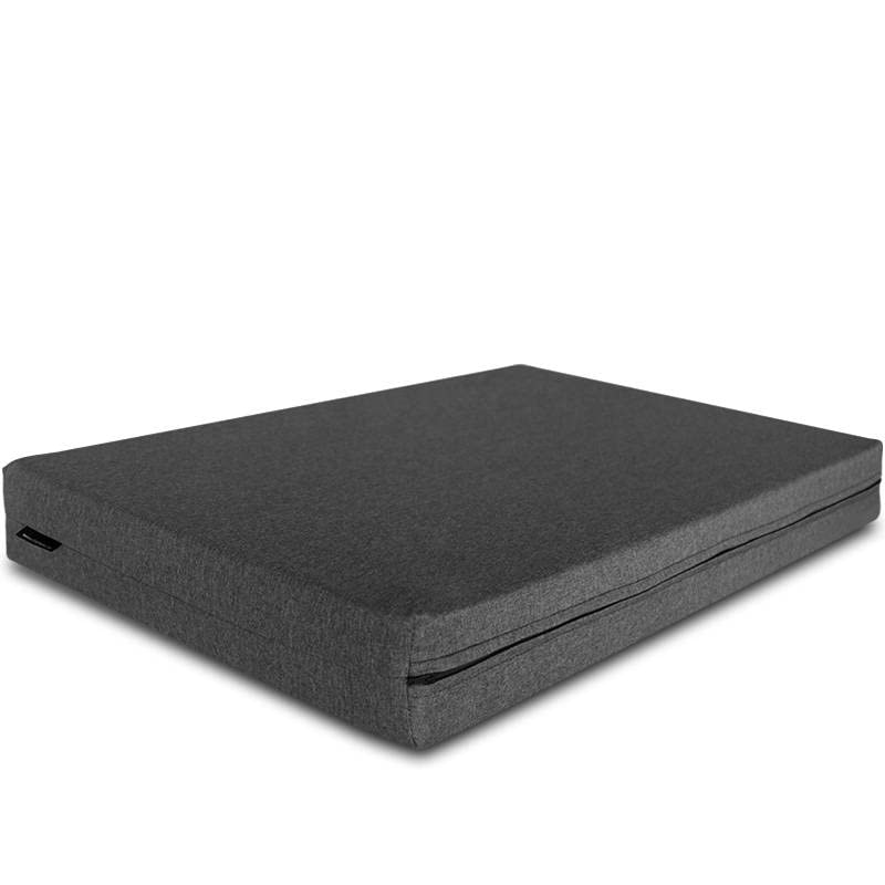Ventadecolchones - Cama para Perro Viscoelástica Desenfundable - Grande: 120 x 75 cm - Loneta Premium Gris - 3 cm de Visco + 4 cm de Espuma