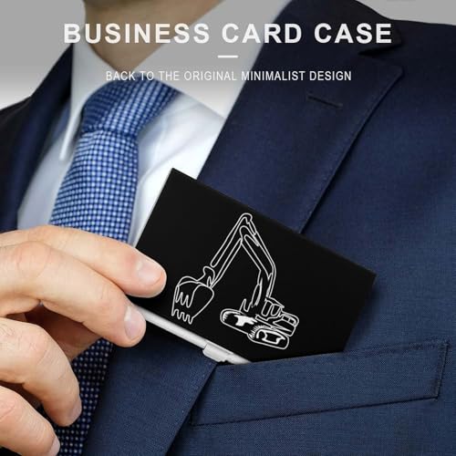 Excavator-Operator Business Card Holder Alloy Multi Wallet Credit Card ID Pocket Name Case3