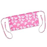 Plum Hill Pink Hearts Valentine Half Waist Apron With 3 Pockets Waterproof 100% Polyester Cocktail A