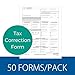 ComplyRight W-2C Tax Forms Copy 1/D (1-Part), 50 Pack, Federal & State Tax Preparer Supplies
