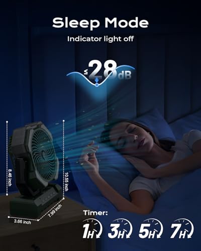 image for Coolice Misting Fan Portable with 9oz Water Tank, 24000mAh Rechargeabl