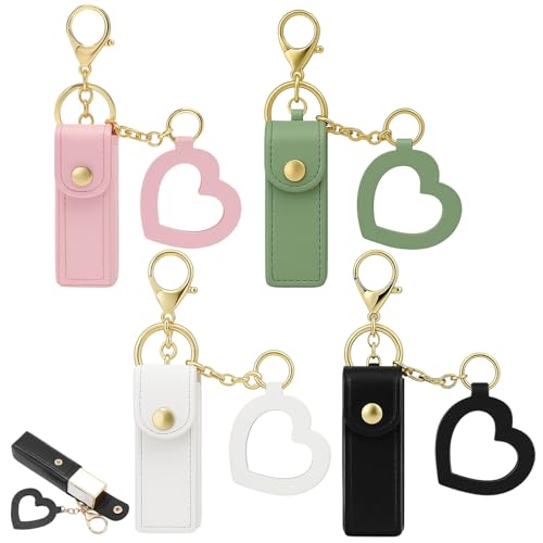 4 Pack Lip Balm Holder with Mirror