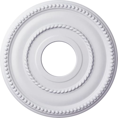 Médaillon de plafond ornemental Valeriano Ekena menuiseries 12 1/8 OD x 3 5/8 ID