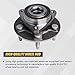 KUSATEC 513282 Front/Rear Wheel Bearing and Hub Assembly Compatible with Cadillac CTS/AWD XTS 2008-2019, Chevy Camaro LS LT SS, Impala 2018 2019, 5 Lug w/ABS