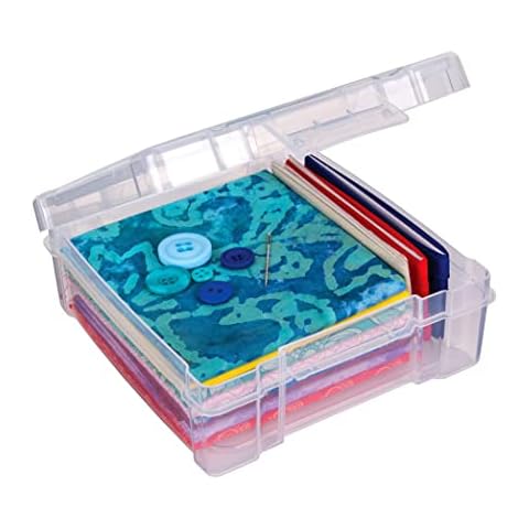 ArtBin 6953AB 6 x 6-inch Essentials Storage Box, Translucent Clear Cover