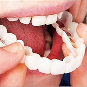 Magic Teeth Brace Top And Bottom,Dentures,Temporary Dental Prosthesis,False Teeth,Top Cosmetic Dental Veneers,Comfort…