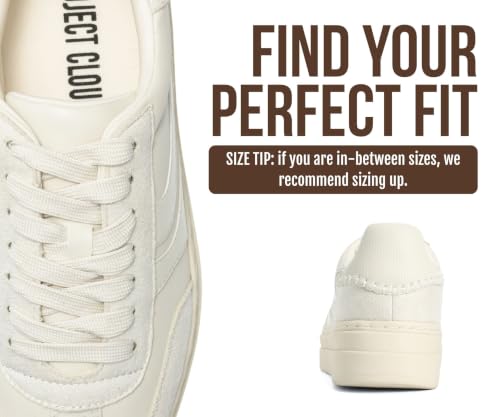 Image of Project Cloud Platform Sneakers for Women Footwear - Memory Foam Insole Womens Shoes, Lightweight and Non-Slip Sole Lace Up Fashion Sneakers for Women 2026 (Volley)