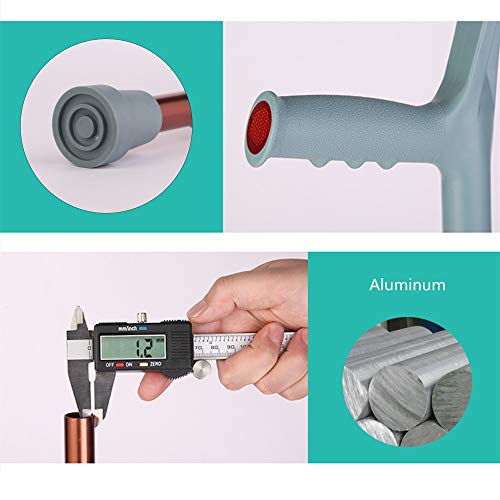 Lightweight Foldable Forearm Crutch, Aluminum Walking Stick,Height Adjustable, Ergonomic Handle With Comfortable Grip 2Zg-0Igm (Red) #TOP5