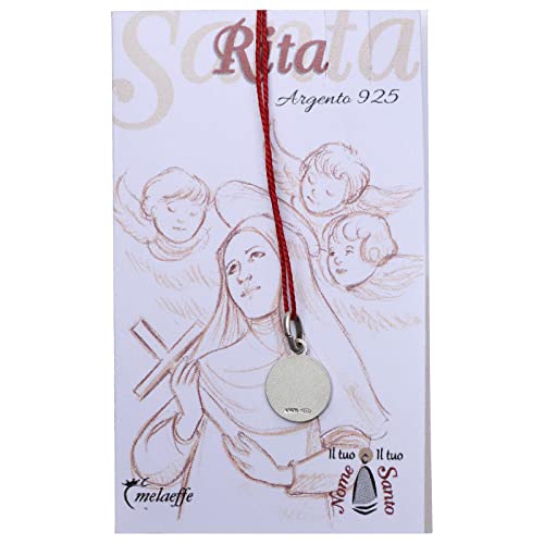 Medaglia Santa Rita da Cascia Argento 925 rodiata