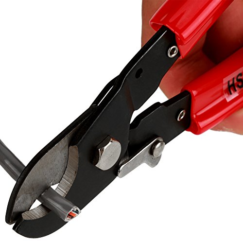 Design ergonomico: questo tagliafili è progettato per ridurre al minimo lo stress sulle mani. La taglierina è dotata di un fermo per il pollice progettato per l'uso con una sola mano, nonché di una molla elastica per un maggiore comfort