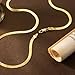 KROMPG 3.5mm Necklaces 14K Gold Chain Necklace Women Mens Chain 14K Gold Necklace for Women Non Tarnish Herringbone Necklaces for Womens Snake Chains 16'' 18'' 20'' 22'' 24'' 26'' 30''