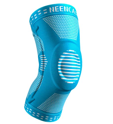 Image of NEENCA Professional Knee Brace, Compression Knee Sleeve with Patella Gel Pad & Side Stabilizers, Knee Support Bandage for Pain Relief, Medical Knee Pad for Running, Workout, Arthritis, Joint Recovery