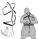 OnundOn Anal Hook Riemenbody Leder Harness Anal Kugeln String Unterwäsche Mit Anal Haken Butt Plug Fetisch Einstellbar für Männer und Frauen (schwarz, Analkugel Ø3.8cm)