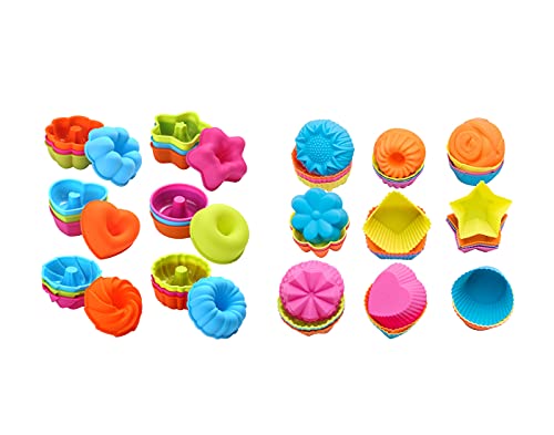 To encounter 24Pack 2 3/4 inches Silicone Donut Mold and 36 Pack Non Stick Cake Molds Sets