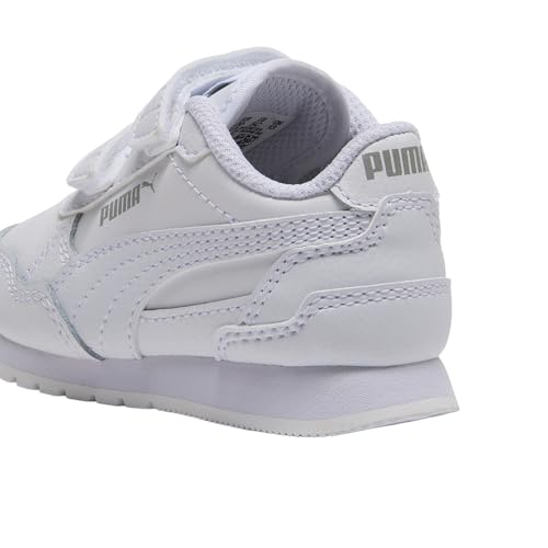 Puma Unisex-Child ST Runner Hook and Loop Shoes, Puma White-Puma White-Gray Echo, Toddler 8 - image 8