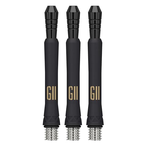 Target Darts Phil Taylor Gen 11 Power 9-Five Shafts Raw Power Titanium Dart Shafts Pack of 3 | Phil Taylor G11 Black Shaft Set Professional Dart Accessories Intermediate Length