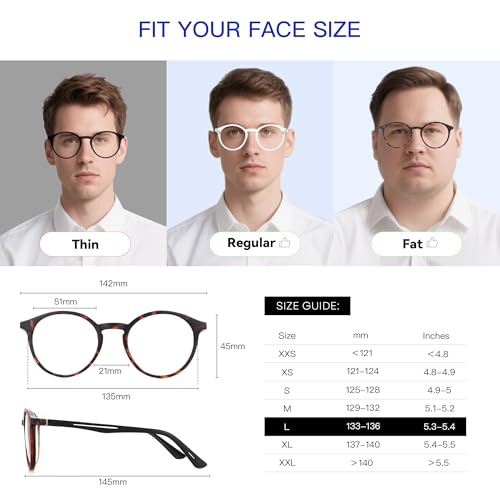 Image of BLUEMOKY Reading Glasses for Men and Women: Blue Light Round Classic Eyeglasses - Computer Readers Glasses