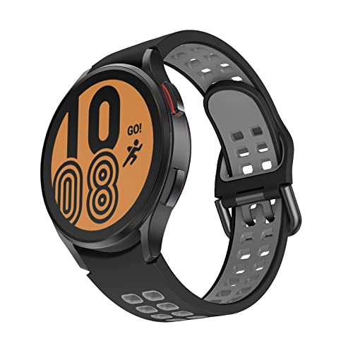 OVERSTEP Compatible pour Samsung Galaxy Watch 4 40mm 44mm / Galaxy Watch 4 Classic 42mm 46mm 20mm Bracelet en Silicone Souple Sport Band pour Femme Homme