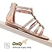 Vonair Girls Gladiator Sandals Cute Open Toe Breathable Summer Shoes with Rubber Sole (Little Kid/Big Kid) Gold US 3