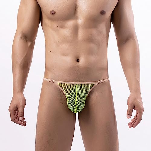 Men's Sexy Low Waist Briefs Transparent Quick Dry Adjustable Snap on Bikini Underwear4
