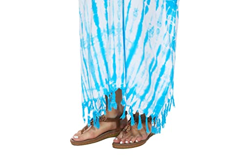 Image of Beautybatik Women Hippie Tie Dye Caftan Kaftan Loungewear Maxi Plus Size Long Dress XL to 4X