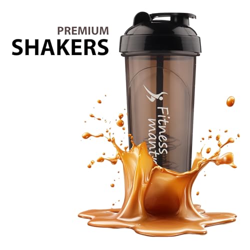 Image of Fitness Mantra 700ml Classic Shaker Bottle for Men & Women |Capacity 700 ml, Black /Grey|