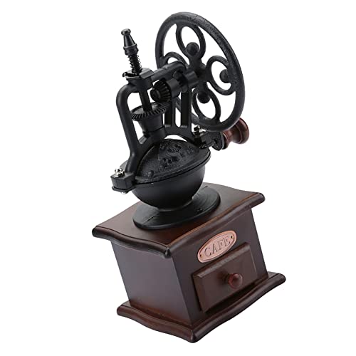 TOPINCN Manual Coffee Bean Grinder, Ceramic Burr Core, Selectable Thickness, Beech Wood Case, Ferris Wheel Design