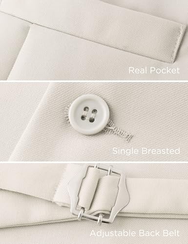 Chaleco beige de hombre clásico Babeyond confección premium XL 7