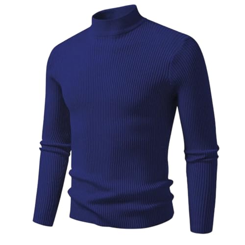 Men's Rollneck Turtleneck Sweater Knitted Pullover Long Sleeve Slim Fit Comfortable Warm Casual Ribbed Design