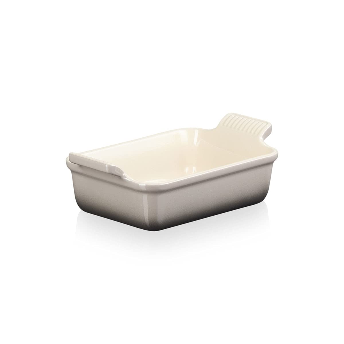 Le Creuset Rechteckige Auflaufform Tradition aus Steinzeug, 19 cm, 1.1 Liter, Flint, 71102194440001