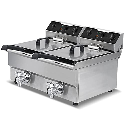 liu Kommerzielle Elektrische Fritteuse, Eintopffritteuse, Edelstahlfritteuse, Einstellbare Temperatur, Mit Abnehmbarem…