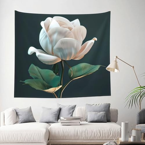 Tapisserie fleurs 3D relief imprimé floral géant 152 x 130 cm - 2