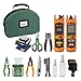 Optical Fiber FTTH Loss Toolkit KFH-12E with -70~+10dB Power Meter OPM Tester KPM-11M + Cleaver FC-6S+Break Checker VFL+Multi Cable Strippers+Kevlar Scissors+Fiber Optic Cleaner Tools