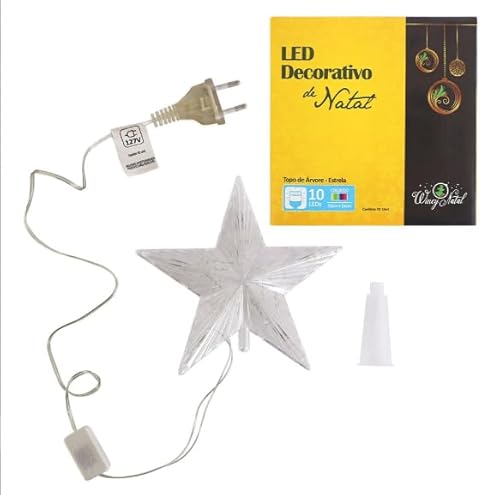 Estrela de Natal Iluminada com Luzes LED Coloridas