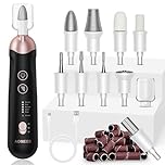 Electric Nail File Set, Cordless Rechargeable Professional Manicure Pedicure Kit, 5 Speeds Hand Foot Care Tool for Nail Grind Trim Polish Set - with 100Pcs Nail Drill Bits Sanding Bands