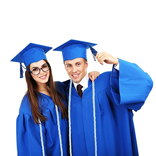 Image of Trounistro 8 Pieces Graduation Cords Yarn Honor Cords with Tassel for College Graduation Students (Sky Blue)