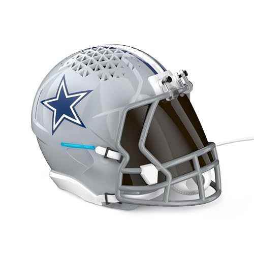 Image of NFL Echo Dot Bundle: Includes Echo Dot | Charcoal and Limited-Edition NFL Helmet Stand | Dallas Cowboys