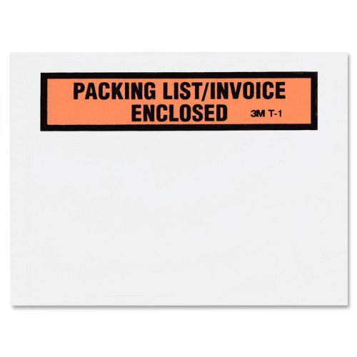 Image of 3M Top Print Packing List Envelope PLE-T1, 4-1 /2 in x 5-1 /2 in | 1000 per case