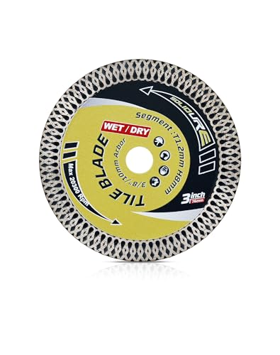 2 Pcs 76mm Diamond Cutting Disc,Super Thin Ceramic Tile Blade Cut on Porcelain,Granite,Marble,Tiles,Stones,Bricks & Ceramic