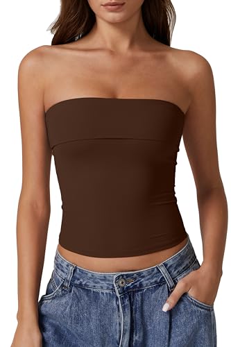 QINSEN Tube Tops for Women Strapless...