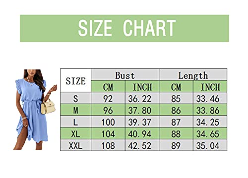 STKOOBQ Vestido feminino elegante sólido gola redonda manga babados gravata cintura vestidos midi ve