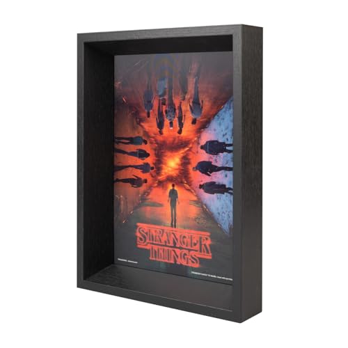 Grupo Erik Cuadro Stranger Things 3D - Stranger Things Poster con marco 22,7 x 30 cm : Cuadros decoracion dormitorios - Stranger Things merchandising
