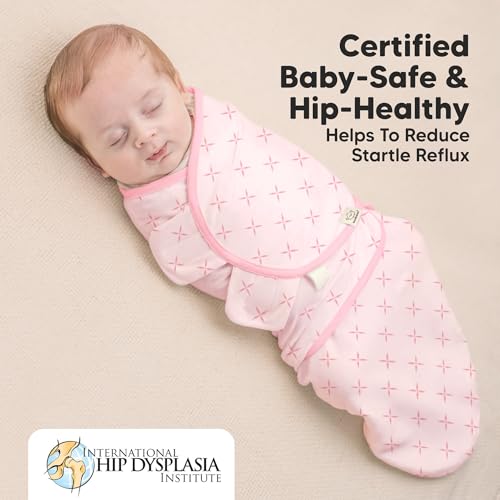 Image of Baby Swaddle Sleep Sacks with Zipper - 3-Pack Swaddles for Newborns 3-6 Months, Infant, Baby Girls, Boys, Soft & Durable Newborn Sleep Sack, Easy Diaper Change Swaddling Blanket (Blossom, L)