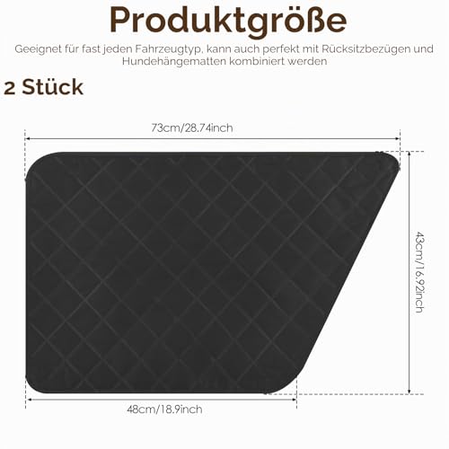 2 x Hunde-Autotürschutz, Oxford-Tuch, kratzfest, Innenschutz, abnehmbar, einfache Installation, für Autos, SUVs, Rücksitz, wasserdicht, Innenabdeckung, Kratzschutz