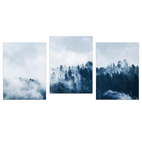 Impression sur toile paysage vert forêt grand format pour mur vide
