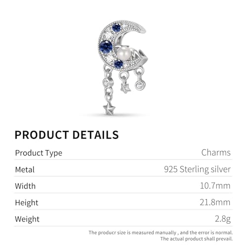 Dije de cuna de plata 925 compatible con Pandora para personalizar pulseras 3